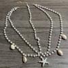 Perlen Böhmische Haarkette Meeresstil Perlen Kopfschmuck Boho Kopfkette Strandurlaub