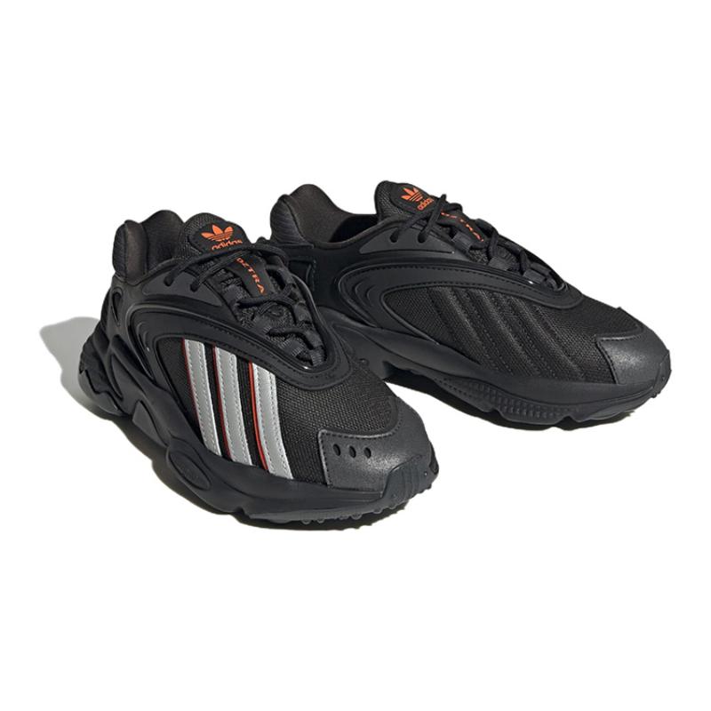 adidas Originals Oztral Low Top Sports Casual Shoes Black Silver Kids' Sneakers HR0265