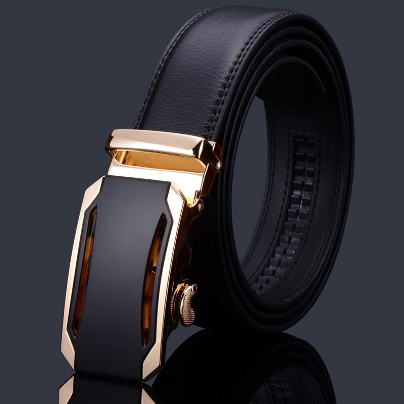Men's High-End Genuine Leather Automatic Buckle Belt