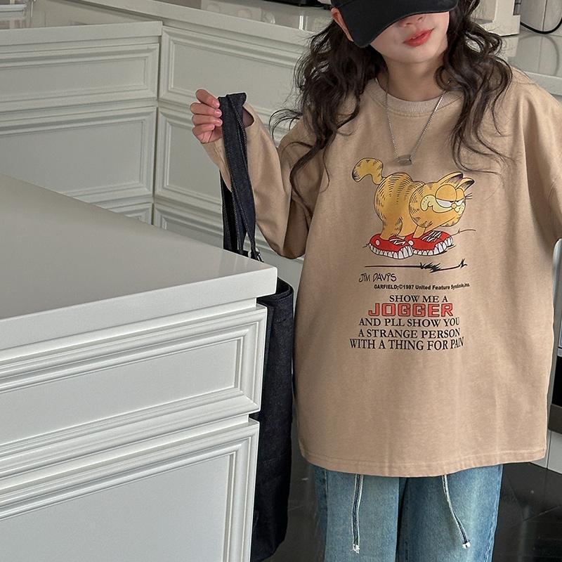 Корейская девичья футболка с длинным рукавом Весна & Осень 024 130 cm