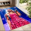 Pink Star Dress Performance Carpet Rug Soft Washable Antislip Home Living Room Sofa Mats Personalized Christmas Rug