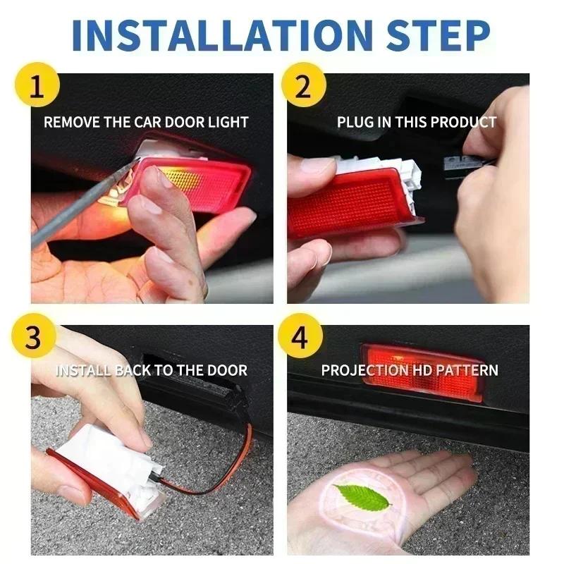 Car Sticker C200 E300 Hot 2026 New For Benz Model led car door projector high definition welcome light For Mercedes Benz For Mer