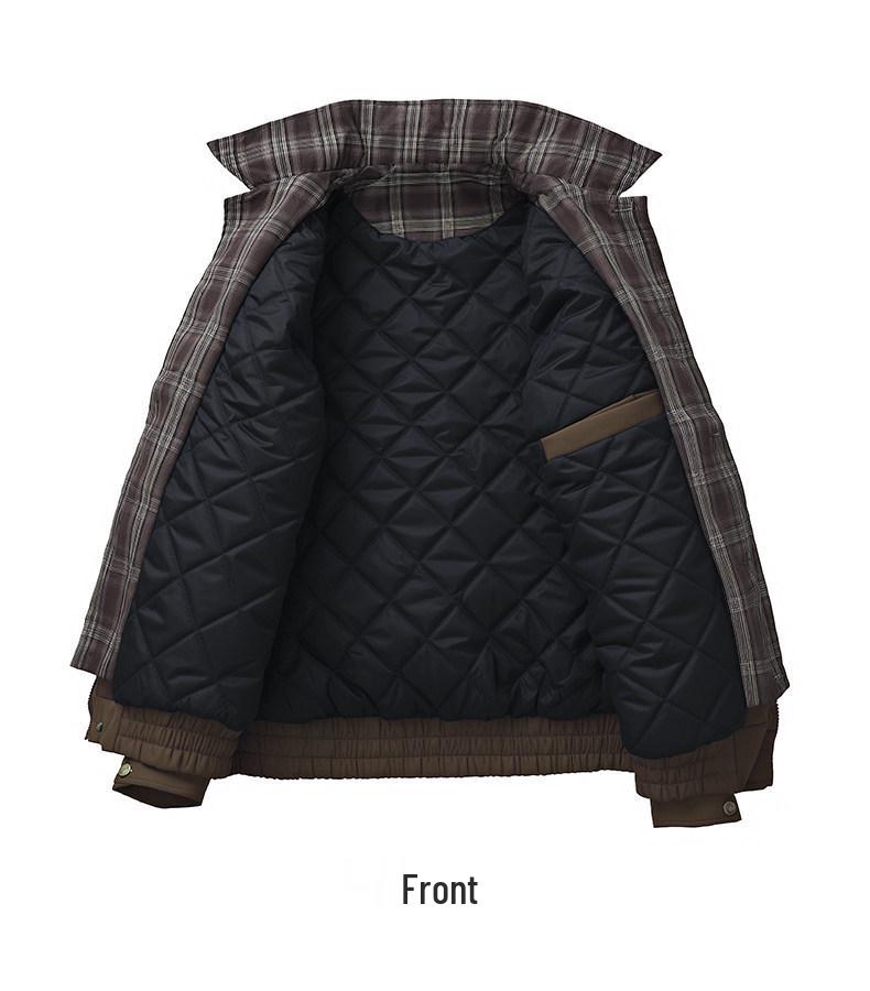 Men's Autumn Winter Thickened Executive Jacket - Old Money Style Warm Cotton Padded Coat