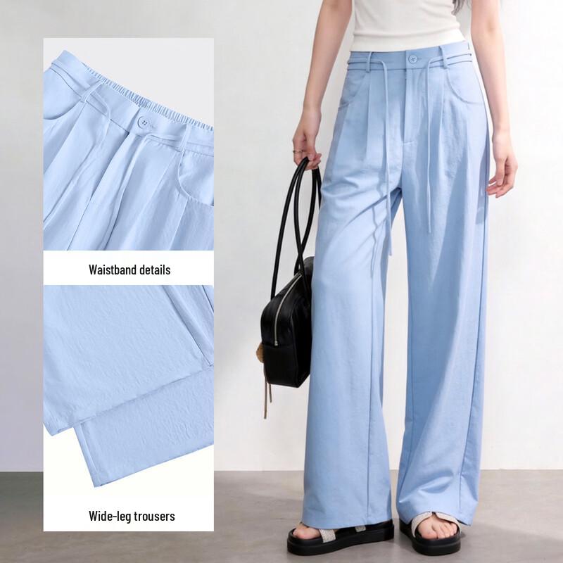 Baleno Women's Summer Breathable Wide-Leg Casual Pants