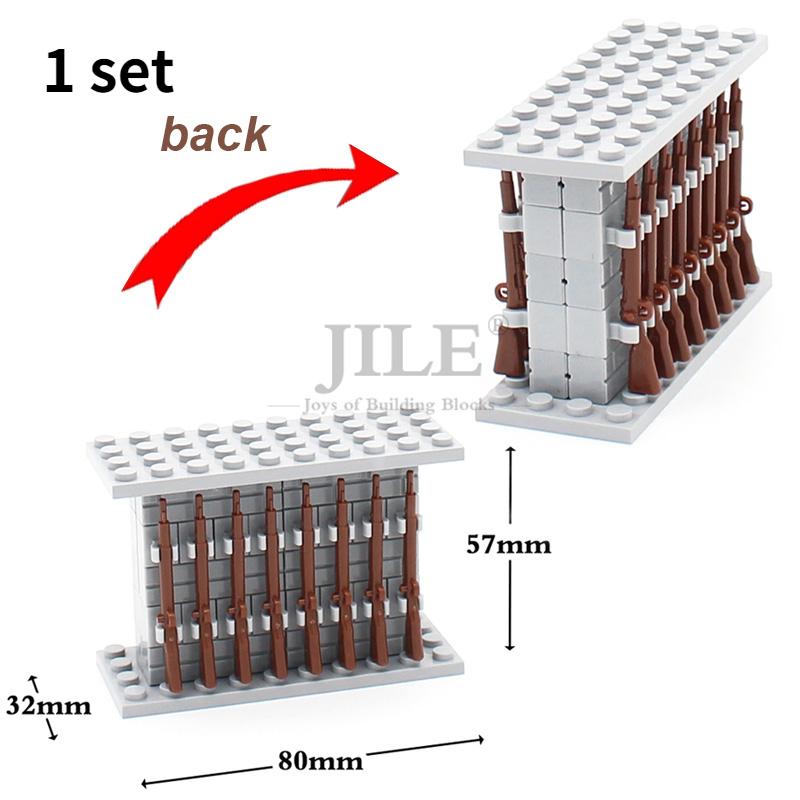 MOC Commando Special Forces Army Soldier Figures Military Base Barbed Wire Weapon Equipment Sandbags Bricks Building Blocks Toys