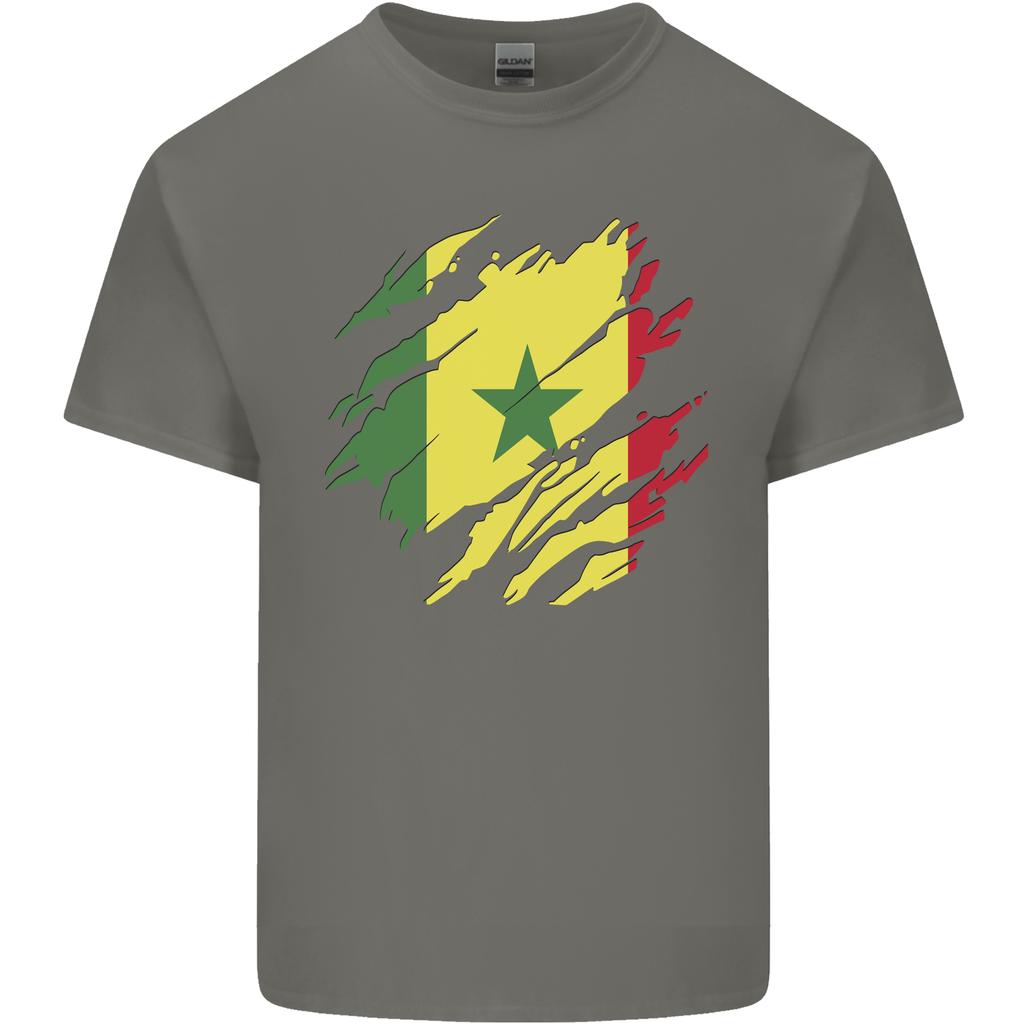 Torn Senegal Flag Senegalese Day Football Unisexs Light Cotton TShirt