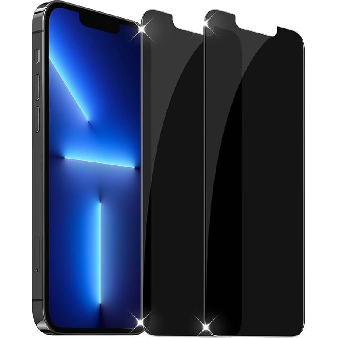 YMHML 2 Pack for iPhone 14 Pro Max Privacy Screen Protector, Upgrade Anti Spy Tempered Glass Privacy Screen for iPhone 14 Pro Max (6.7 Inch), Scratch