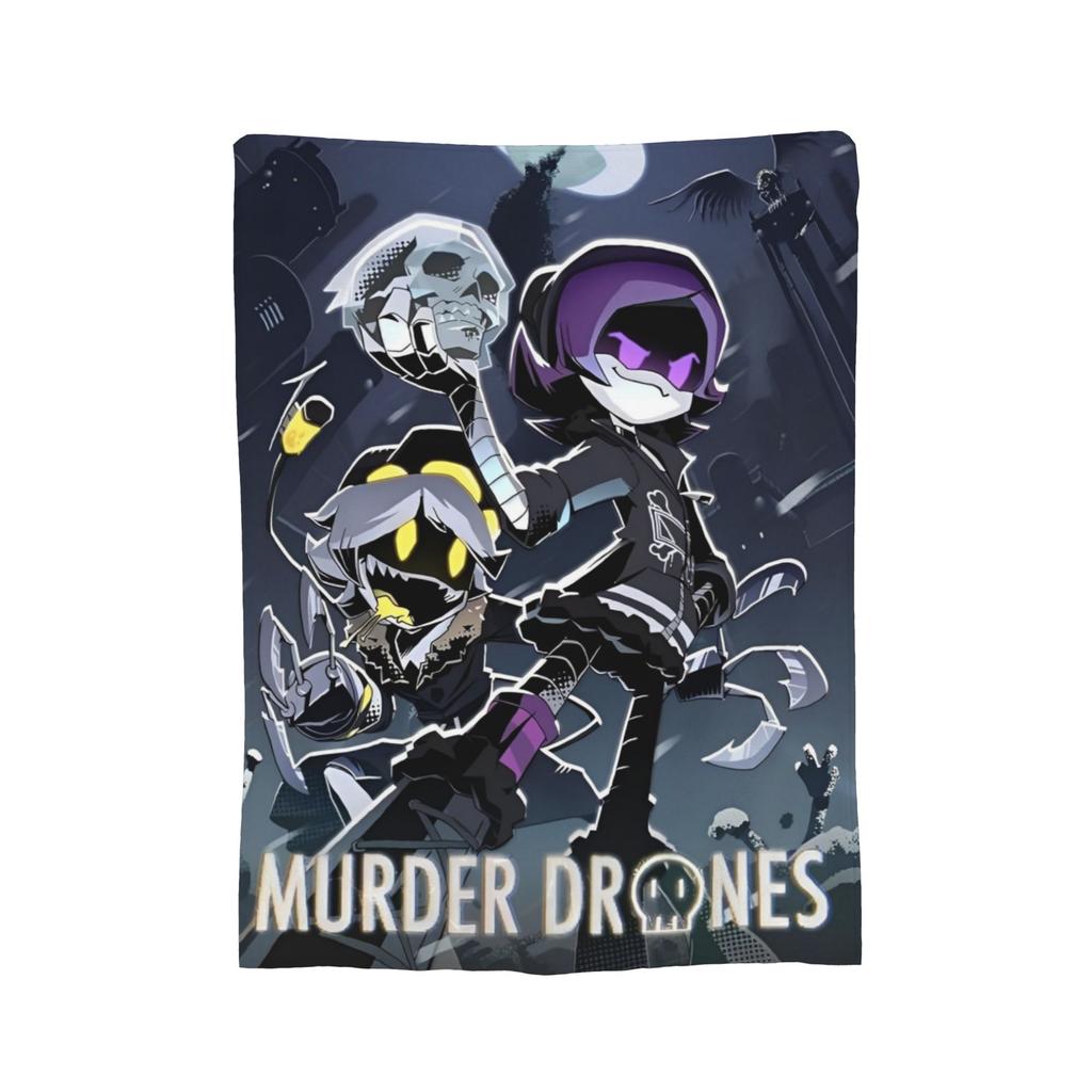 Murder Drones N and Uzi Flannel Throw Blanket  Blanket for Bedding Car Lightweight Plush Thin Quilt,