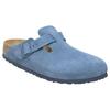 Birkenstock Buckled Suede Leather Slippers 1027649