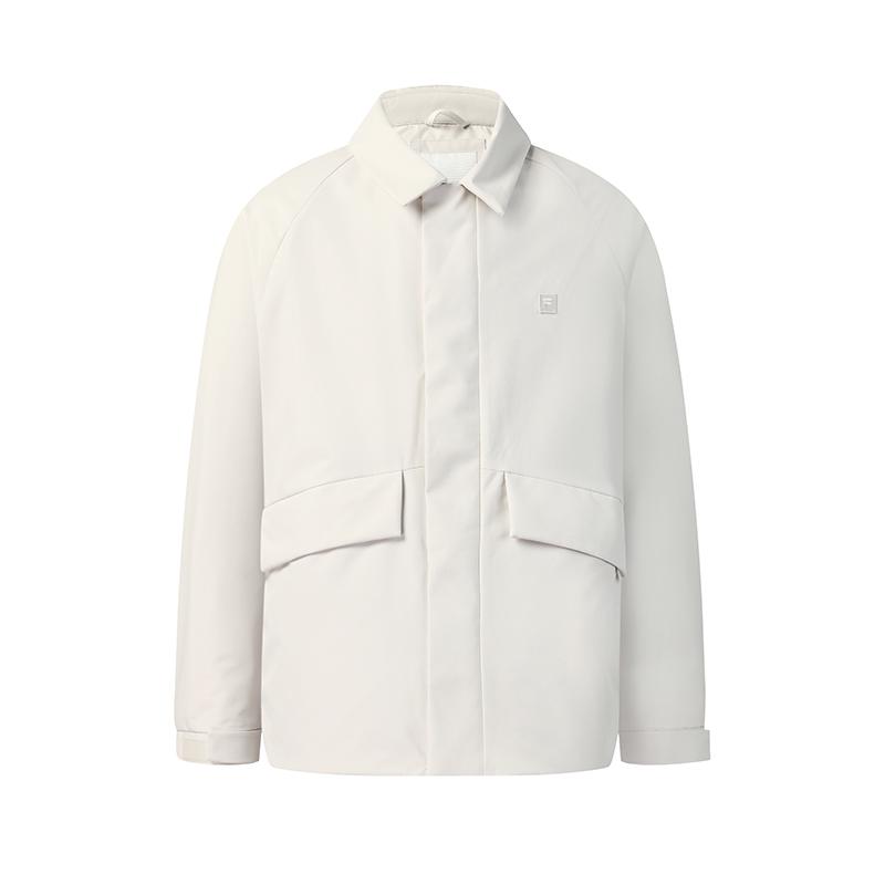 Fila Milano Series Fashion Sports Versatile Workwear Style Loose Woven Cotton Jacket Men Jacket F11M545909FIV