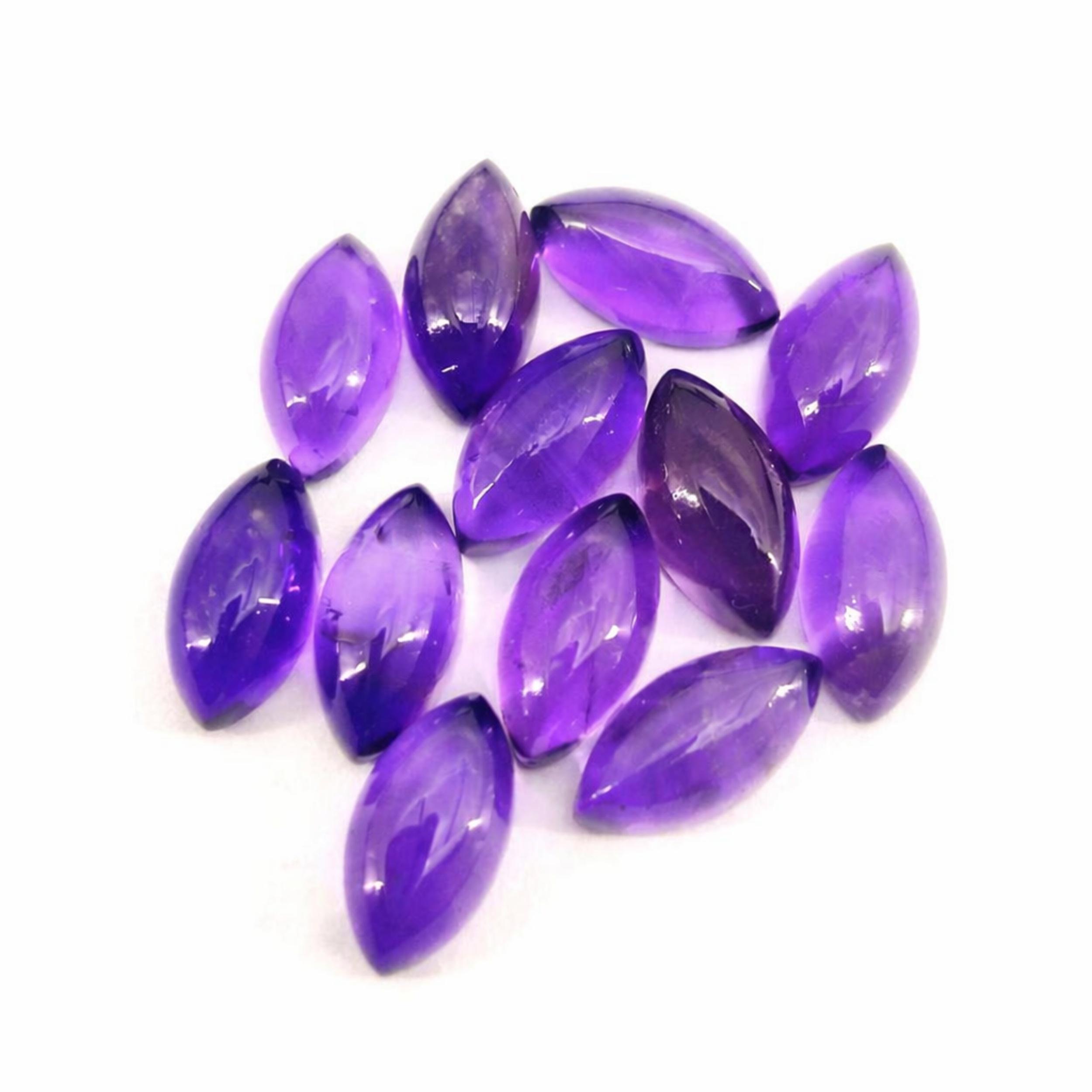 

Amethyst Marquise Cut Cabochon Lot 10x6mm – Purple Gemstone Cabochons, Polished Stones for Jewelry Making 1 Piece фиолетовый