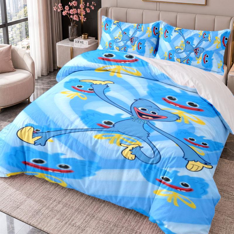 Poppy Playtime 3Pcs Bedding Set Duvet Cover With Two Pillowcases For Bedroom Home Decoration