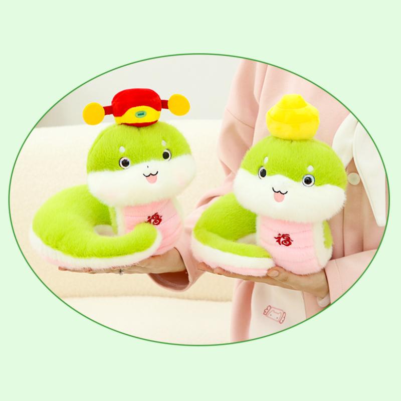 Soft Fortune Snakes Mascot Plush Toy Cartoon Stuffed Animals Doll New Year Gift