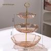 Exquisite Bear Fruit Plate: Multi-Layer Dessert & Candy Display for Luxurious Living Rooms.