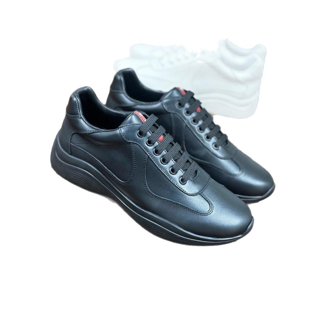 Men's Casual Trainers with Genuine Leather Uppers and Non-slip Rubber Soles; Breathable and Comfortable