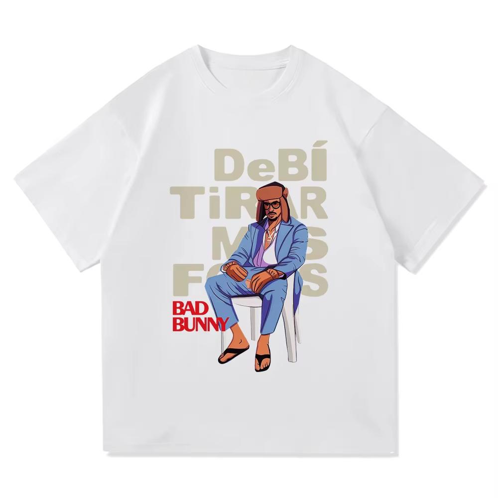 Bad Bunny T Shirt 2025 Fashion Women Vintage Funny Frog Debí Tirar Más Fotos T-Shirt DeBÍ TiRAR MáS FOToS Tees Shirts Fashion