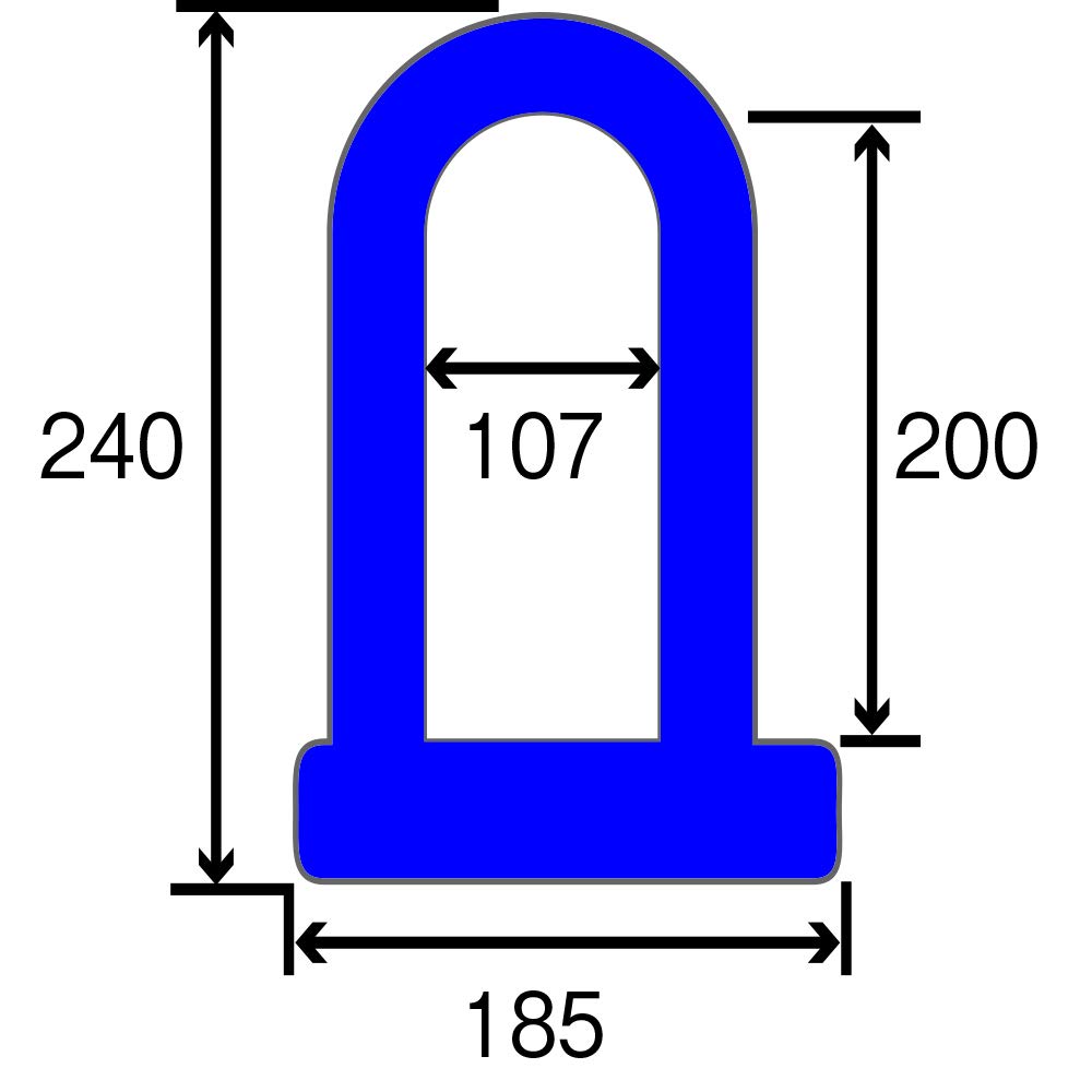 Yamaha Motor TOUGH LOCK Bike Lock Shackle (Yamaha) YL-04 Lock, Black, Q5K-YSK-107-T11