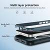 For iPhone 15 Pro Case Compatible with MagSafe Lens Frame Kickstand TPU+PC Shockproof Phone Cover