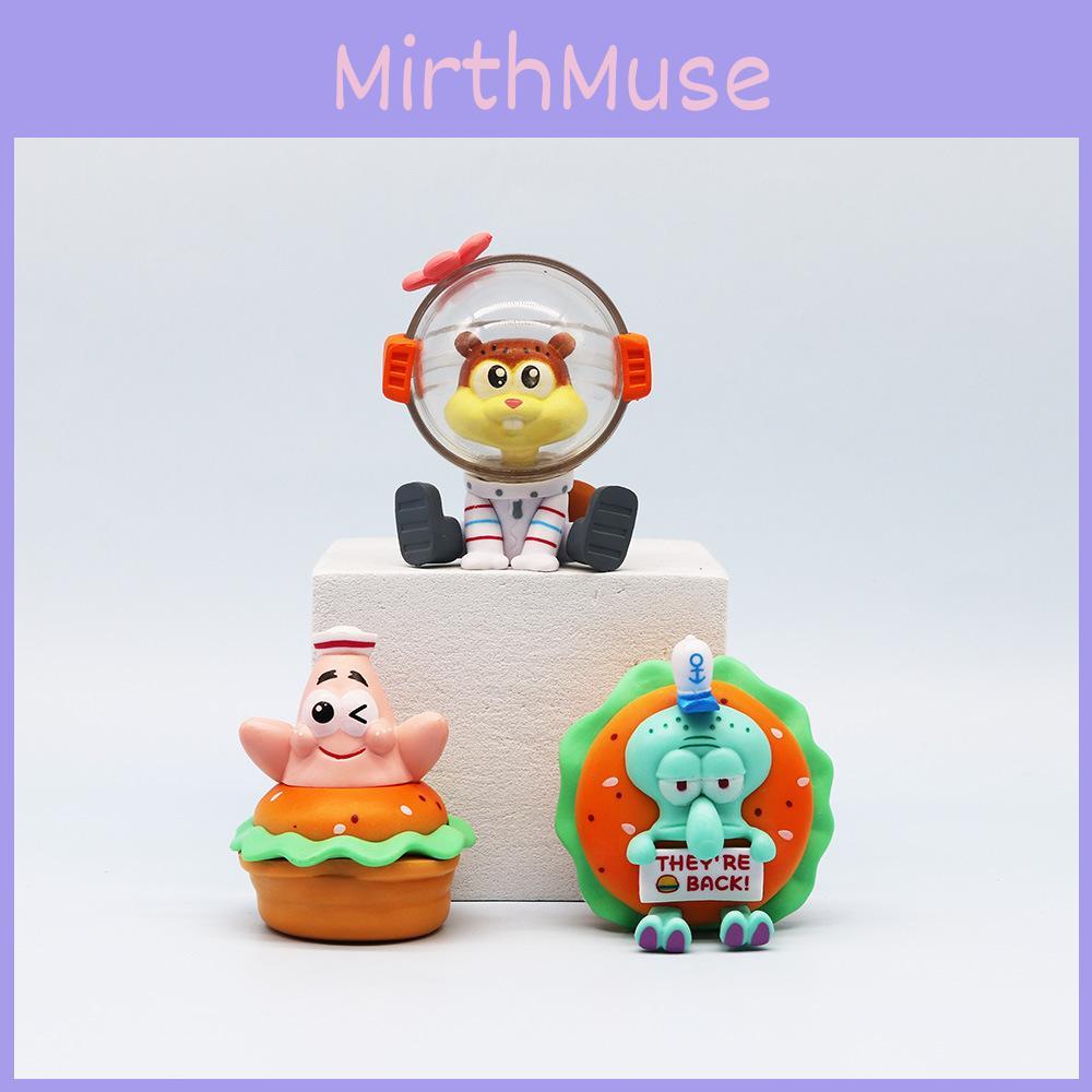 Pvc Handcrafted Spongebob Burger Series Figures Sets For Kids Collectors And
