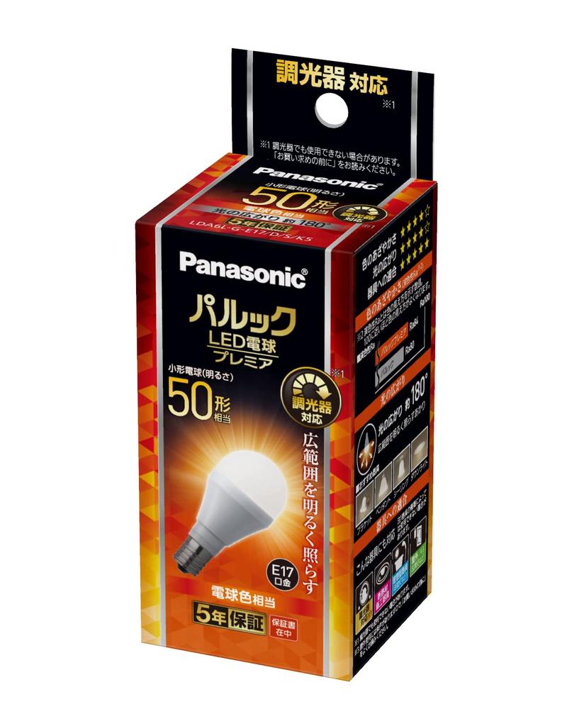 Panasonic Mini Krypton Type Parlook Premier LED E17 50W Bulb Bulb Color Equivalent Small Light Distribution 1 Dimmer Insulation Material Installation