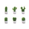 6pcs Cactus Magnetic Message Refrigerator Magnet Green Plant Potted Cactus Ball Three-dimensional Refrigerator Magnet