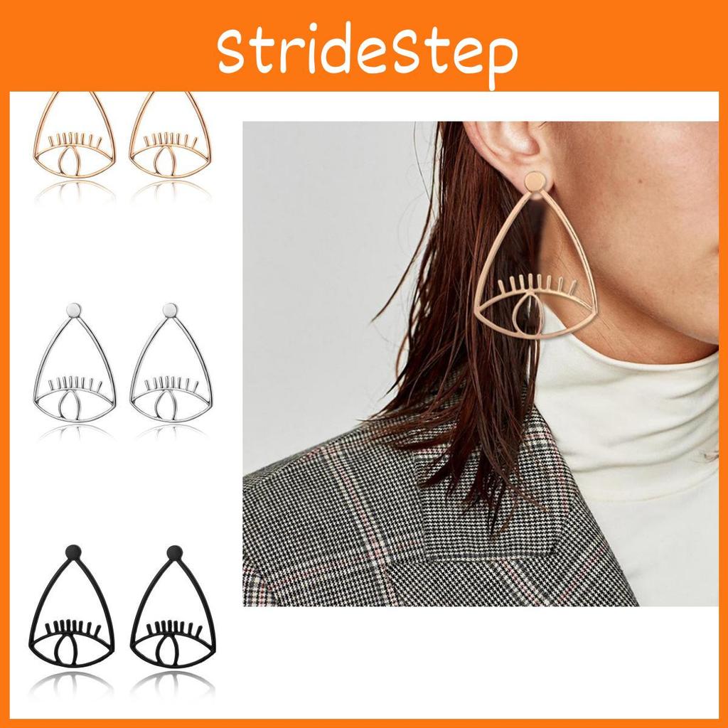 New Geometric Eye Earrings Minimalist Alloy Jewelry For Women Fashionable
