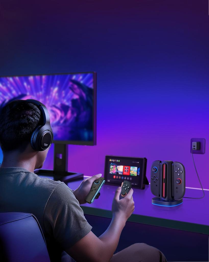 Maecker Switch 2 Grip Switch 2 Charging Switch 2 Accessory 2025 Charger, Joy-Con Dock,