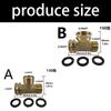 Corrosion Resistant T Type Hose Adapter 3/4Inch GHT Thread Brass Plumbing Joint Swivel Pipe Fitting Tees Easy to Install
