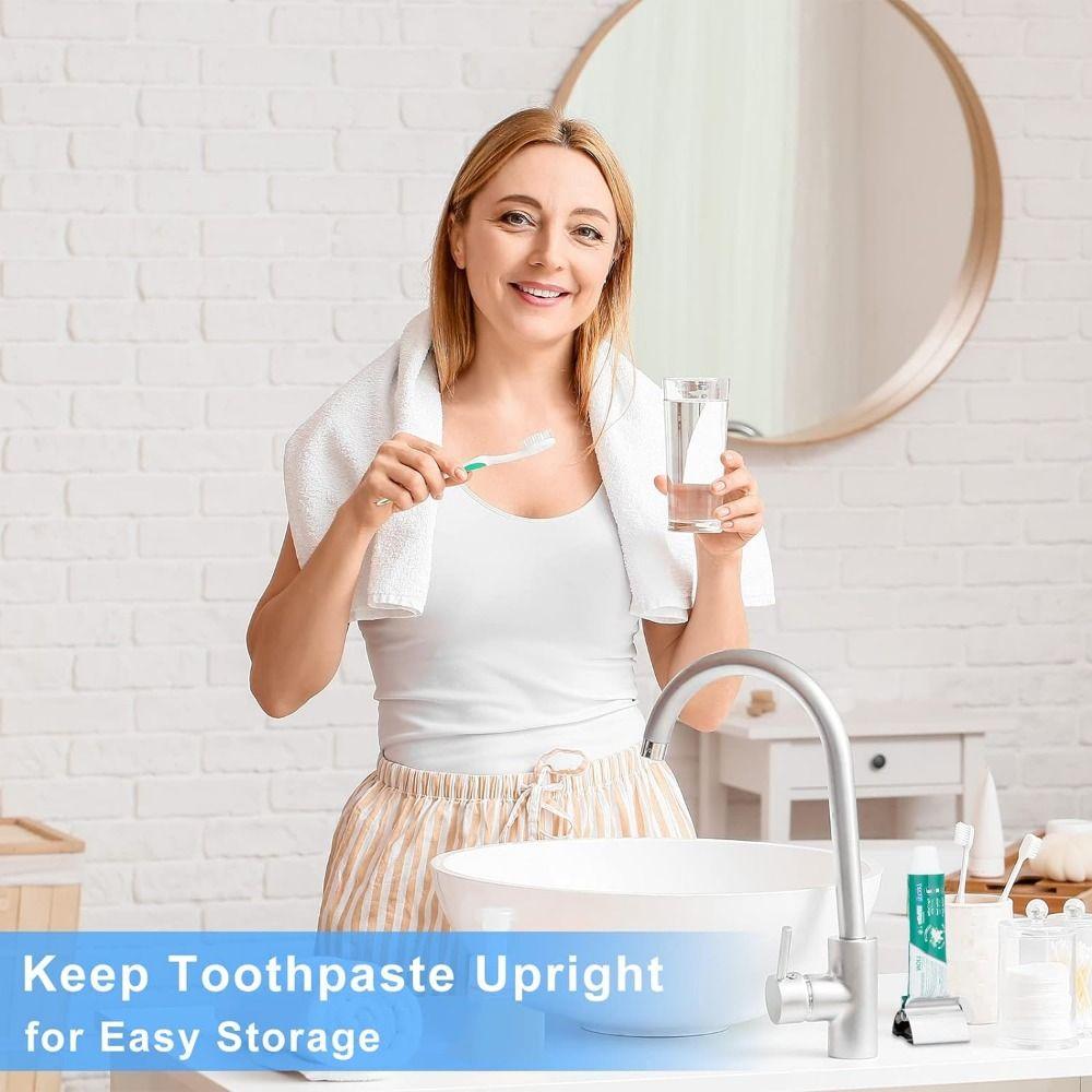 Puts an end to Waste Toothpaste Squeezer Stainless Steel Seat Holder Stand Toothpaste Rollers  Girl