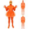 Pánský Halloweenský Cosplay Kostým Oranžový Kombinéza s Kapucí s Rukavicemi Návleky na Nohy Tyl Sukně Knír a Obočí