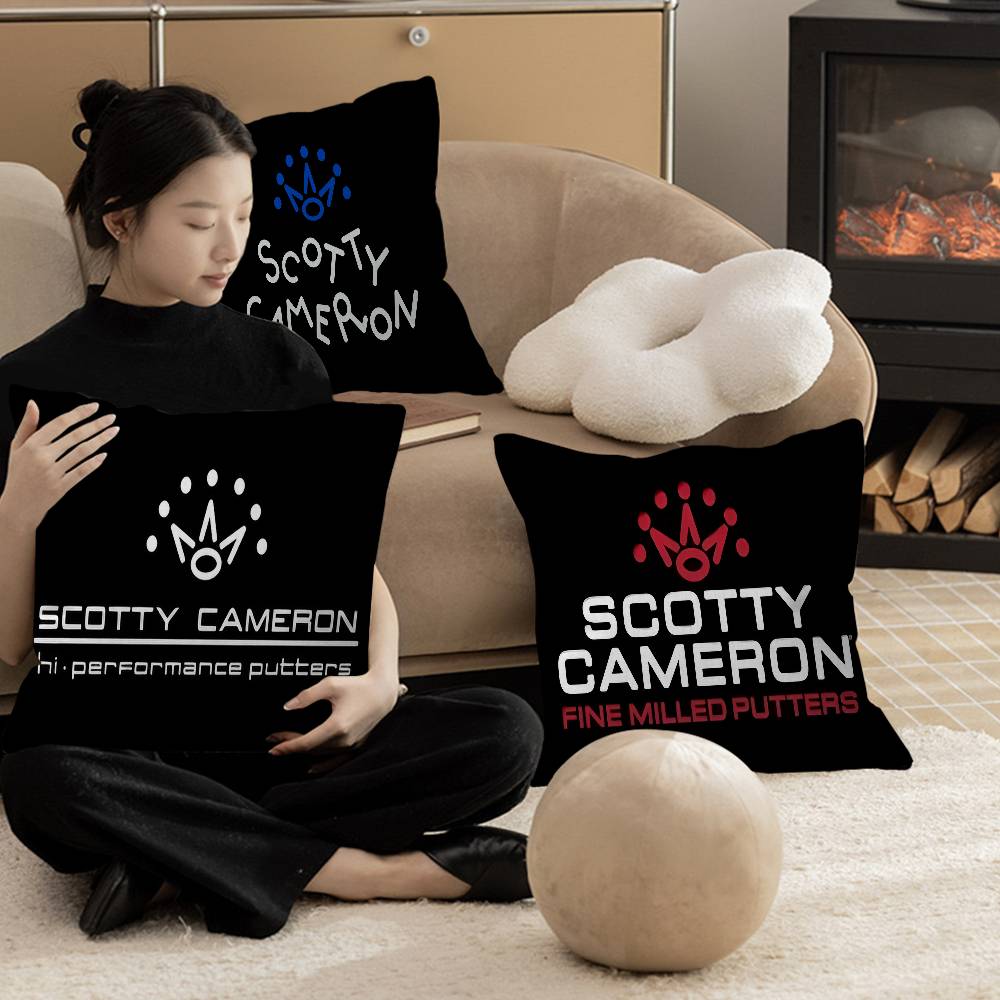 S-Scotty C-Cameron Pillow Covers Cartoon Sofa Decorative Home Double-sided Printing Short Plush Cute Cushion Cover