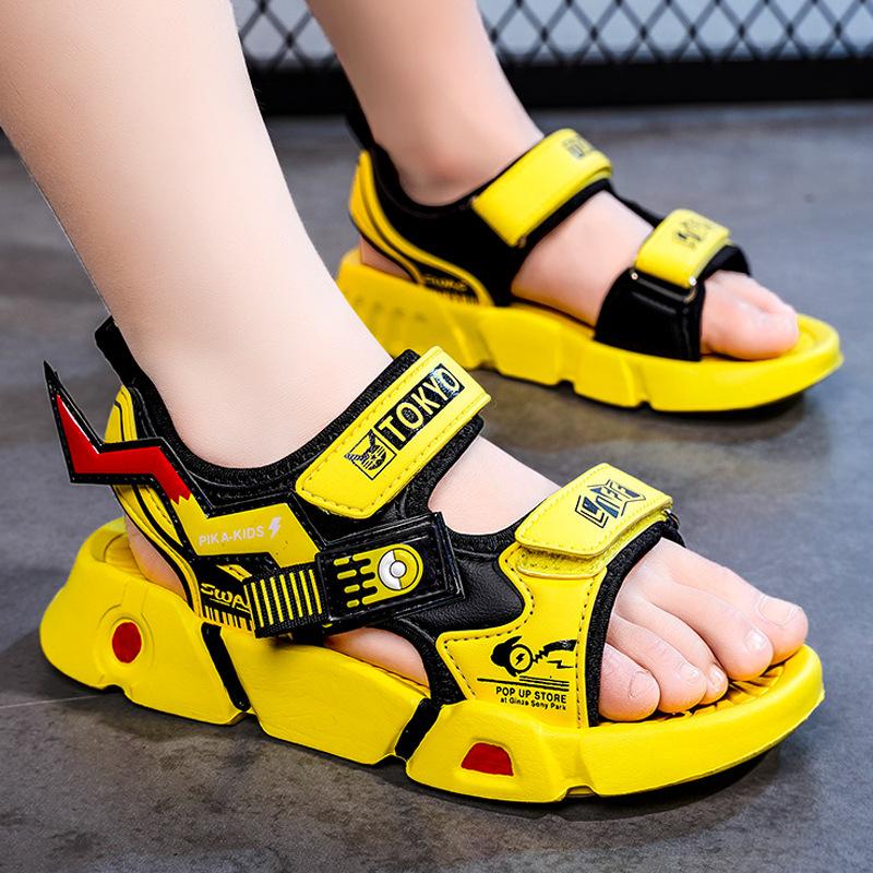 Boys sandals summer new children's sports beach shoes medium and large children's soft sole non-slip boys sandals summer