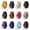 Unisex Braided Nylon Belt Comfortable Fit Waist Cinching Band Adjustable Waist Strap Band No Hole Metal Clasp Sash