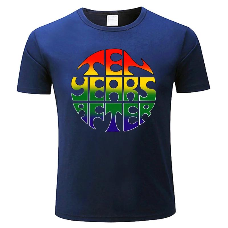 cotton t-shirts for Ten Years After: Rainbow Logo T-Shirt graphic t shirts cute tops Short sleeve graphic t-shirts
