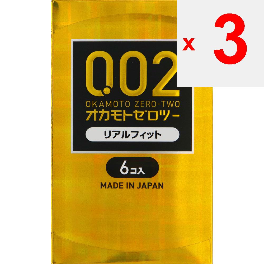 okamoto 0.02EX Real Fit 6pcs Pack of 1 Standard Type Uniform Thinness In the 0.02 Mm Range, Realistic Shape with Good Fit. Pack of 1