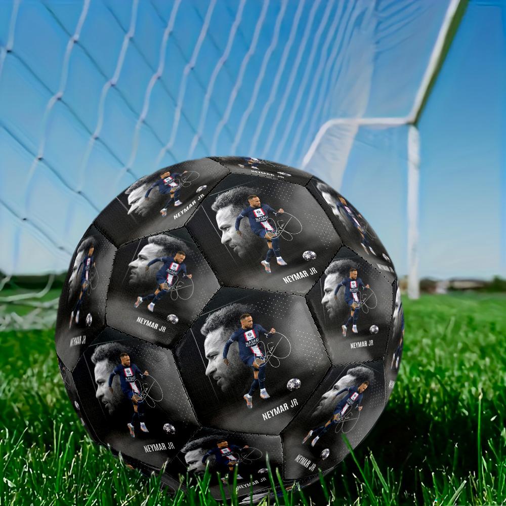 Pallone da Calcio Neymar Taglia 5 Calcio Cucito a Macchina Universale per Interni/Esterni Accessorio Calcio