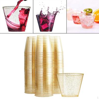 30 Stück Glitzerbecher 9 oz 270ml Saftbecher Einwegwein für Partys Weihnachten Wasser