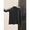 Top Base in Pile con Collo Alto da Donna - Stile Coreano, Manica Lunga, Sottile, Caldo, Ideale per Autunno e Inverno