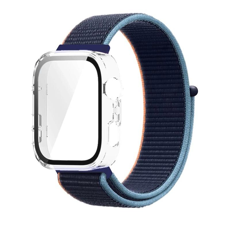 Pasek Nylonowy+Etui PC do Huawei Watch Fit 3/4/4 Pro Chroniące przed Upadkiem+Wygodna Oddychająca Opaska na Nadgarstek Correa
