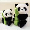 Kawaii Panda With Bamboo Leaf Soft Stuffed Favorite Giant Panda With Fruit Dolls Birthday Christmas Gifts Presents