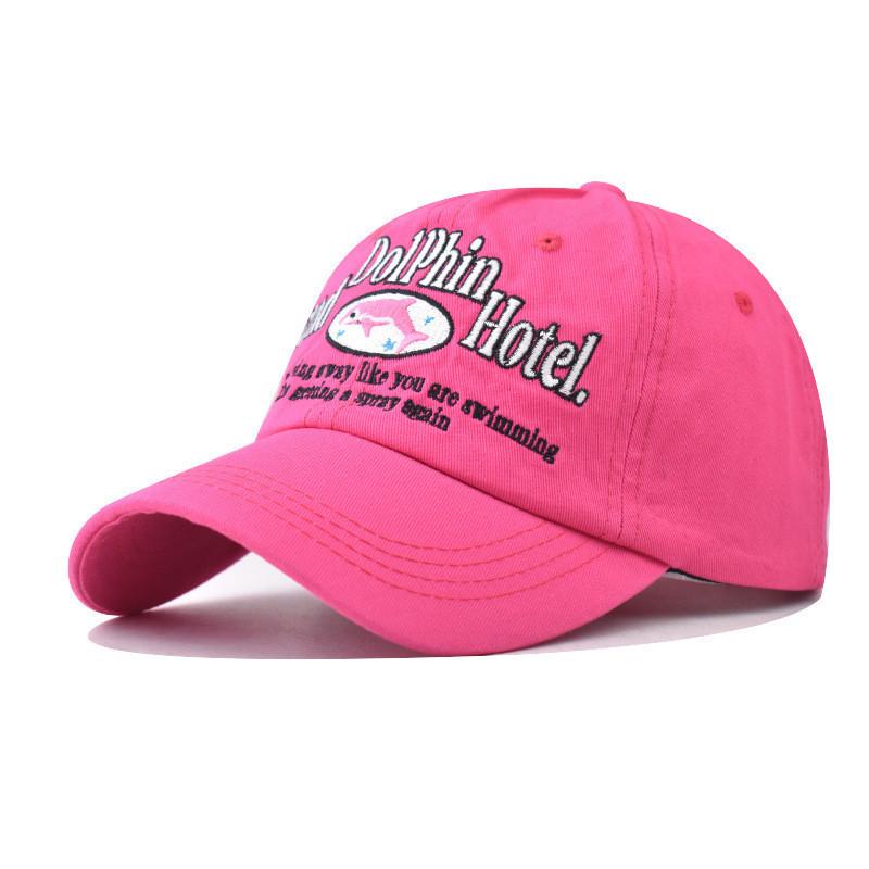 Washed Hat Old Cartoon Little Dolphin Baseball Hat Made Of Cotton