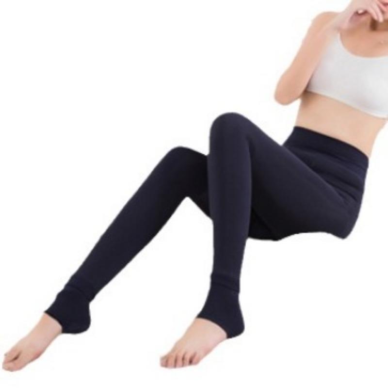 Autumn and Winter Fleece Thickened Pearl Fleece Integrated Pants Thin Leggings Cotton Pants Women's Outer Thermal Pants 200g Source