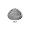 Cat Bed Plush Hooded Cave for Indoor Cats or Small Dog Beds, Doughnut Calm