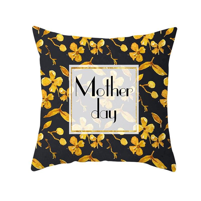 Cheap 45*45CM Mom Words Pillow Case Happy Mother's Day Gift Cushion