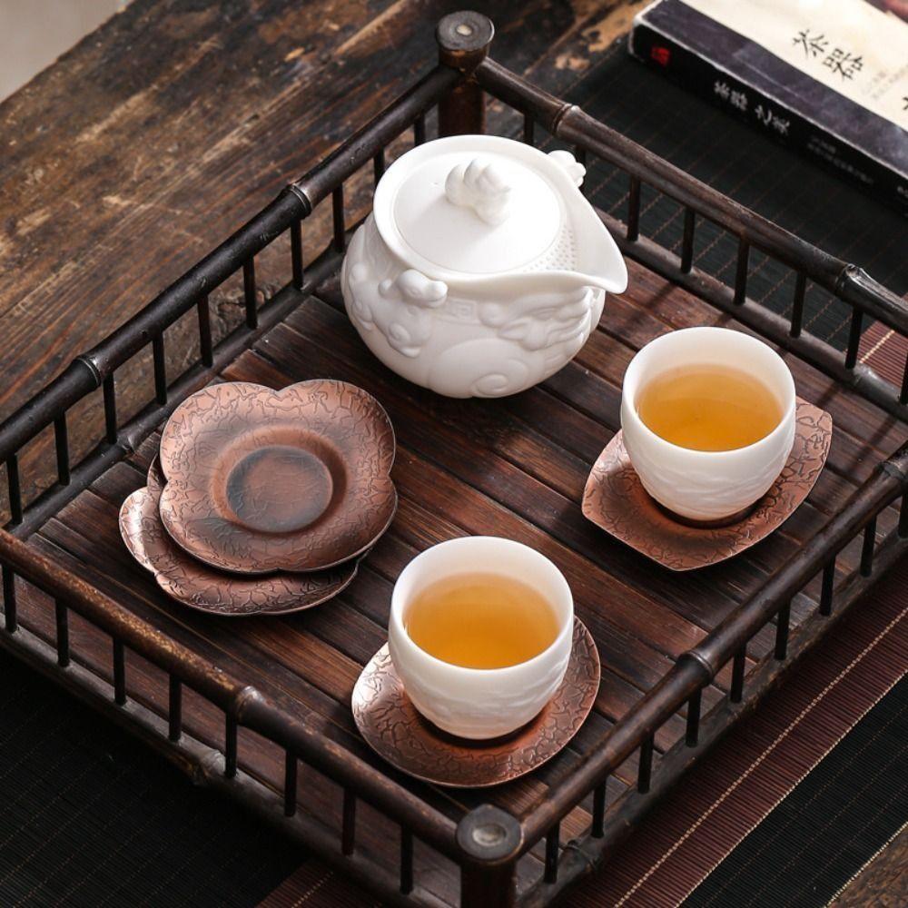 Retro Thermal Insulation Pad Creative Storage Tray Kitchen Accessories Tea Cup Coaster Tea House