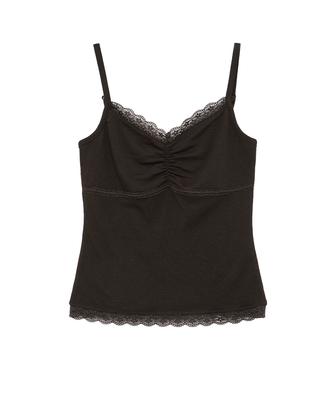 HETIT Light Lace Tank Top (Deep Brown)