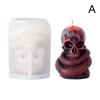Snake Twine Skeleton Candle Silicone Mold Terror Skull Chocolate Resin Decor Mould Plaster Halloween Cranium Party Gift Fes E9x8