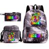 Rhythm Box Spiel Merchandise Schultasche Sprunki Cartoon Sternenhimmel Rucksack Umhängetasche Dreiteiliges Set