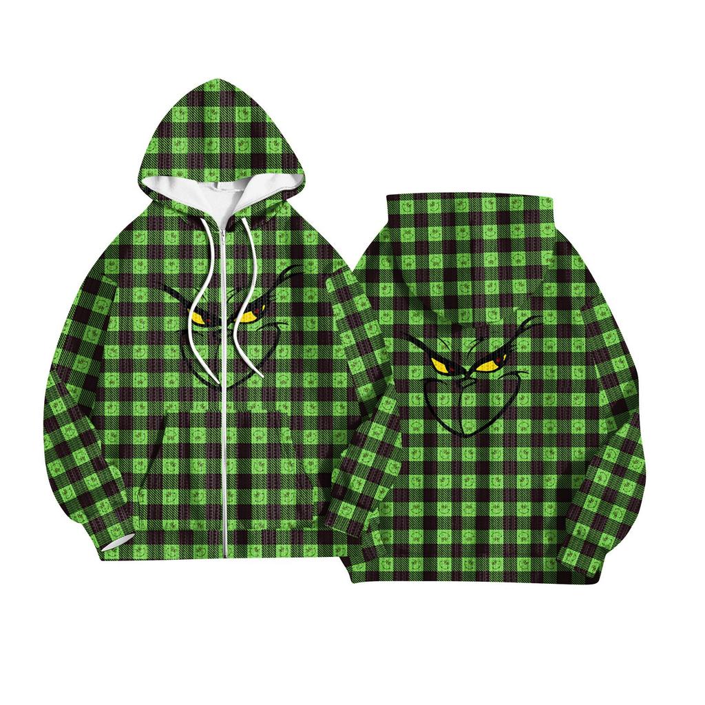 Damejakke Mote Casual Trykket Langermet Hettegenser Cardigan Sweatshirts