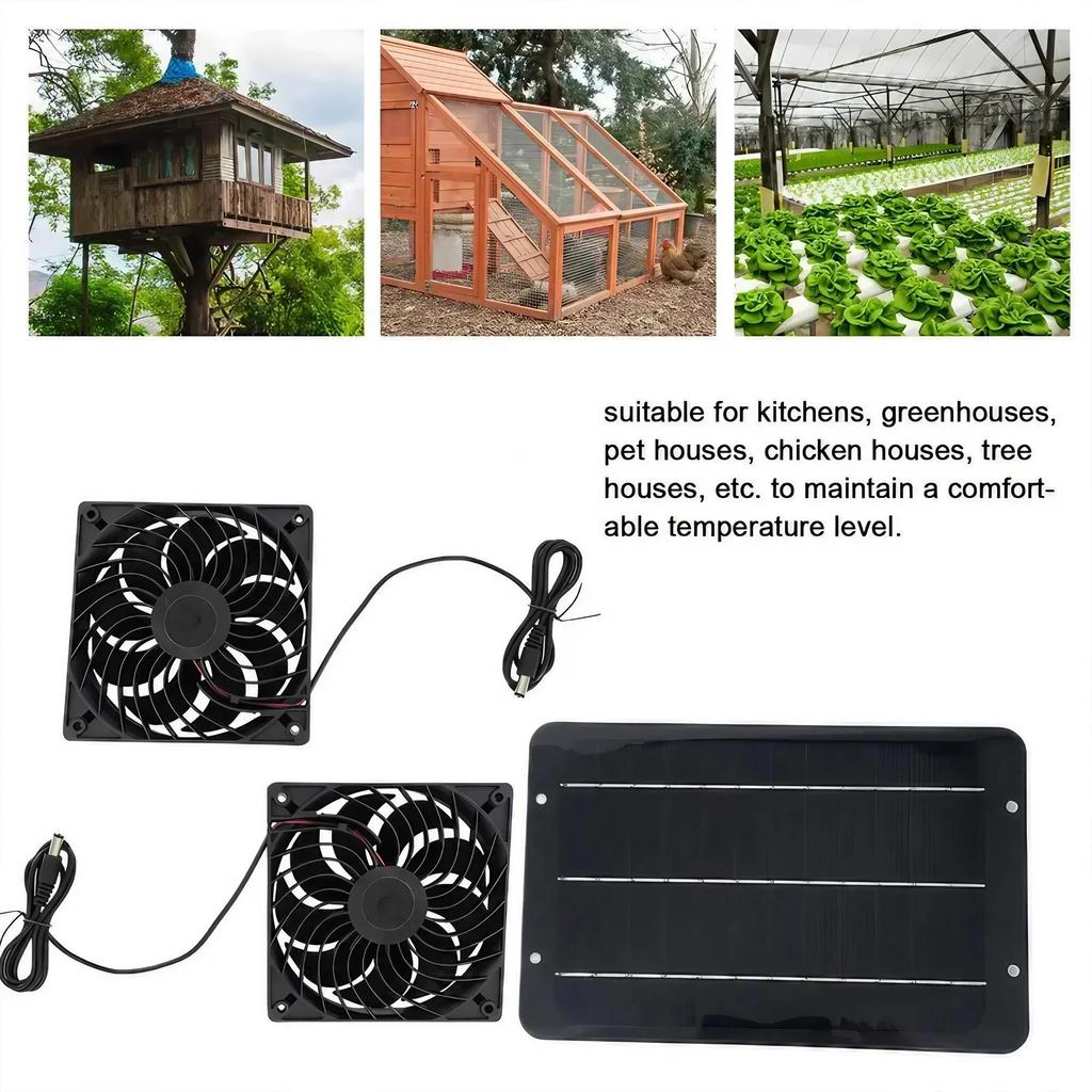 10W Solar Exhaust Fan 12V Mini Ventilator Solar Panel Powered Air Extractor for RV Roof Home Ventilation